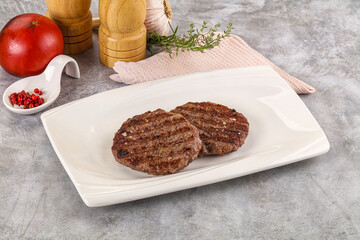 Grilled beef burger cutlet minced meat