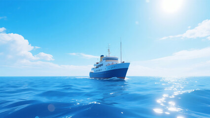 Obraz premium ship in the sea