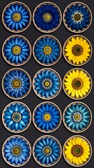 Floral circular patterns