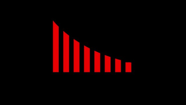 Animated down graph icon designed in flat icon style, business Finance, Business Info graphic animation, Bar graph.