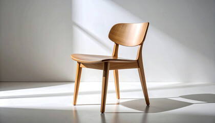 Fototapeta premium Wooden chair furniture design interior home decor