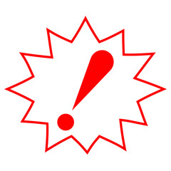 ビックリマークの警告イラスト素材