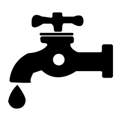 water faucet silhouette icon design template