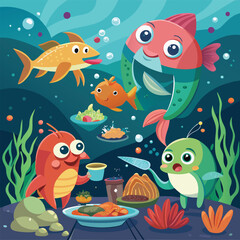 seamless pattern with fish