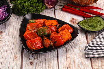 Indian cuisine - spicy chili paneer