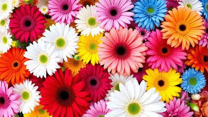 Beautiful colorful background of various flowers