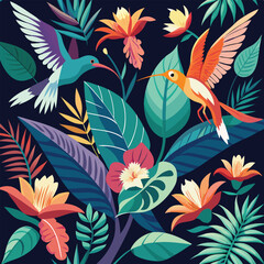 seamless pattern with flowers