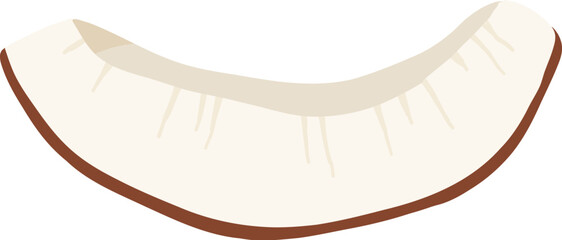 Cartoon nut design. Nut snacks frame, coconut frame of polygon shape flat vector illustration. Nuts border