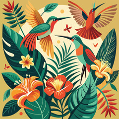 seamless pattern with birds