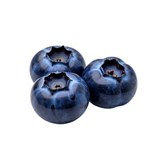 Obraz premium Fresh blueberries grouped together on a white background 