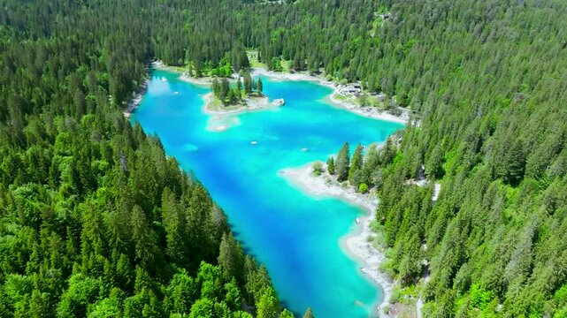 Lake Cauma - Caumasee - Breathtaking Beauty of swiss mountain Lake