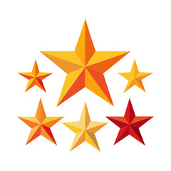 set of christmas star vector design