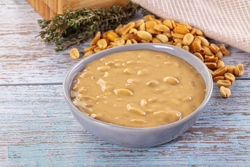 Peanut butter spread with nuts