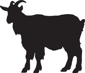 silhouette of a goat