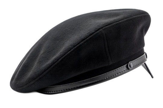 Classic black beret fashion accessory for style