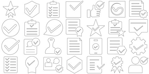 Checkmark icon . Vector for check, accept, agree, selected, confirm, approve, correct, complete, checklist, and verified  . Vector illustration. EPS 10/AI