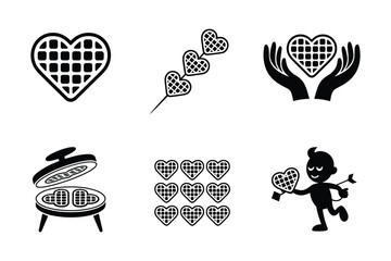 Heart shaped waffles and related icons heart waffle maker