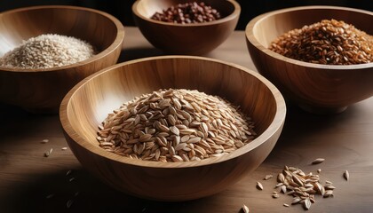 Rich, dark potting soil fills a rustic wooden bowl, with seed packets nearby for a new planting season.


