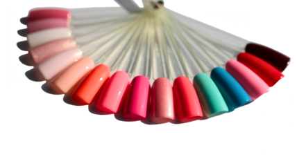 Nail Polish Swatches, Color Fan Display, Manicure Color Chart, Nail Art Shades, Gel Nail Palette