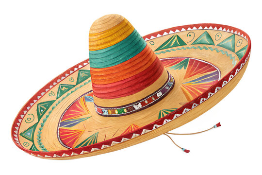 Festive sombrero showcases vibrant colors design