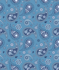 Hand drawn seamless indian paisley pattern design for textile, wraping, background, fashion, vector illustration design.