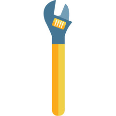 adjustable wrench vector flat illustration