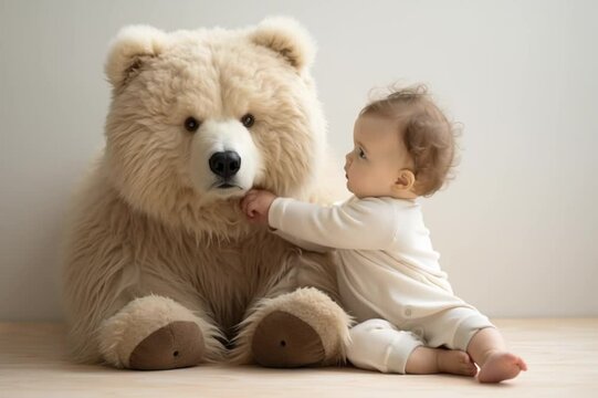 teady bear with baby 