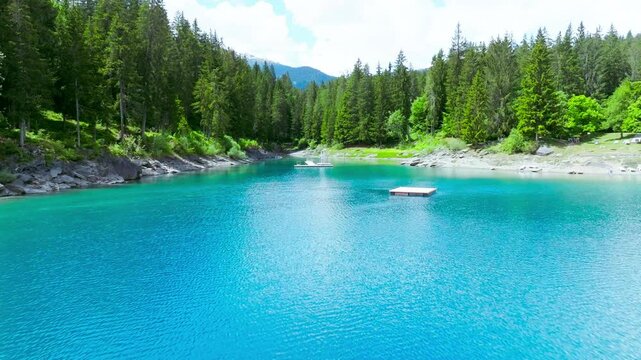 Lake Cauma - Caumasee - Breathtaking Beauty of swiss mountain Lake