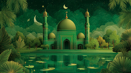 14 August Jashn e Azadi Mubarak Pakistan Independence Day Vector Background Illustration