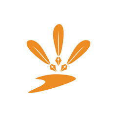 Stylized Feathers logo vector and symbol