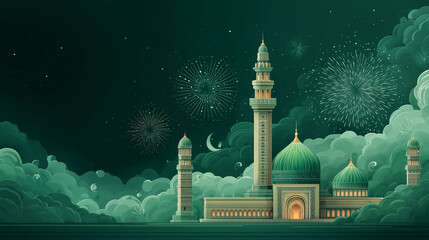 14 August Jashn e Azadi Mubarak Pakistan Independence Day Vector Background Illustration