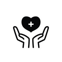 Obraz premium healthcare solid icon vector design good for web or mobile app