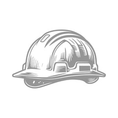 Illustration of Safety Helmet Engineering, Construction, and Protection