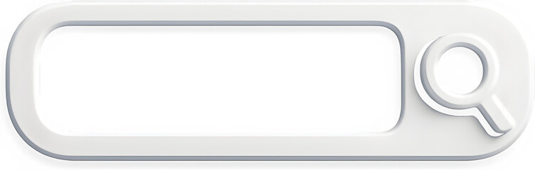 Obraz premium 중앙배치된_3D_검색창_UI_디자인