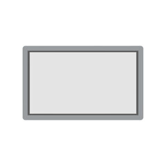 Simple Gray Framed Whiteboard Illustration with Clean Lines and Minimalist Design