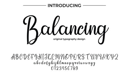Balancing - Elegant Script Font for Smooth Handwritten Design and Creative Typography