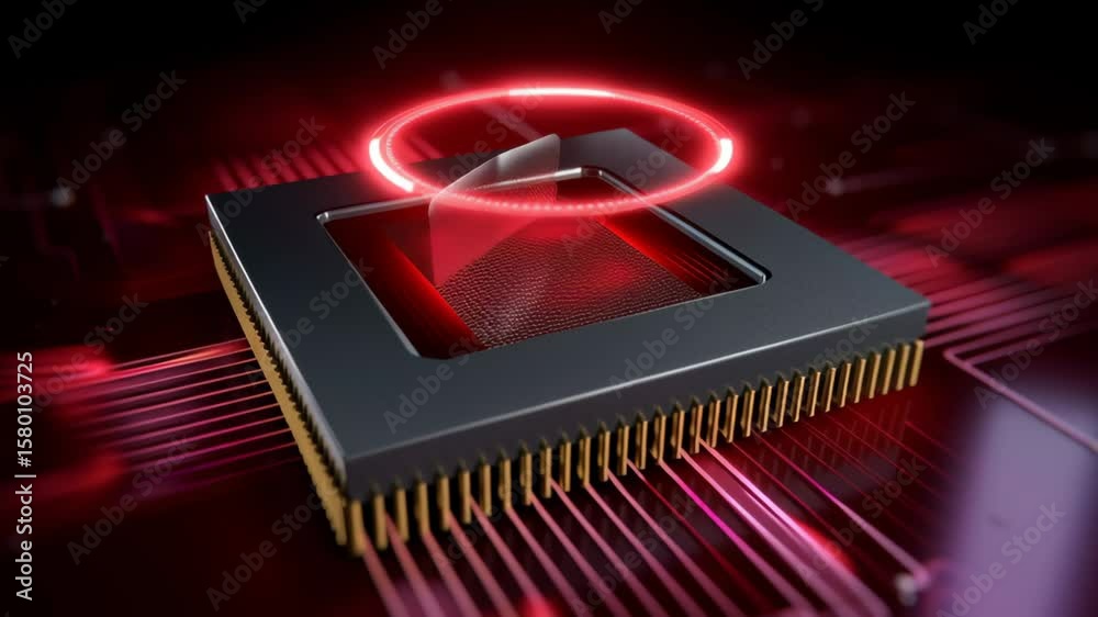 Poster concepts of convolutional neural networks (cnns). close up view of microprocessor and chip showcasin