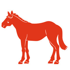 Obraz premium 横から見た馬のシルエットベクターイラスト