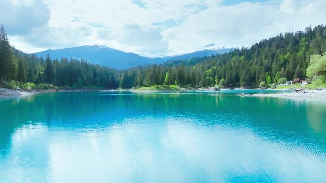 Lake Cauma - Caumasee - Breathtaking Beauty of swiss mountain Lake