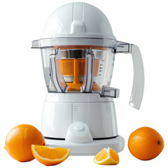 White juicer with oranges around