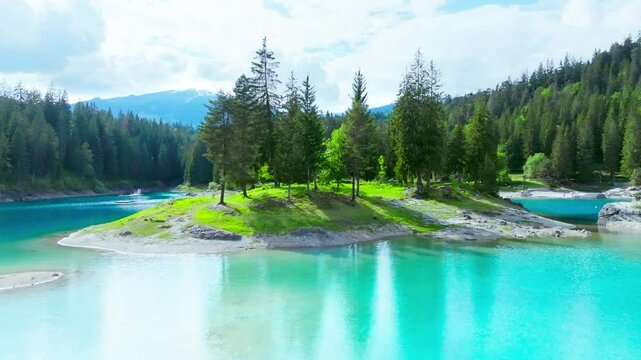 Lake Cauma - Caumasee - Breathtaking Beauty of swiss mountain Lake