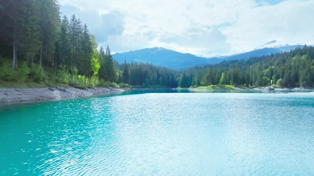 Lake Cauma - Caumasee - Breathtaking Beauty of swiss mountain Lake