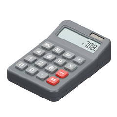 Gray Calculator Displaying a Numerical Value Against a Black Background