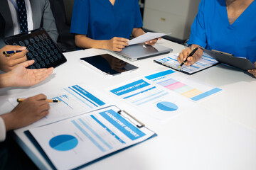 Medical Team Analyzes Patient Information and Medication Chart.