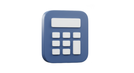 3D Calculator Icon For Finance Mathematics Accounting Business