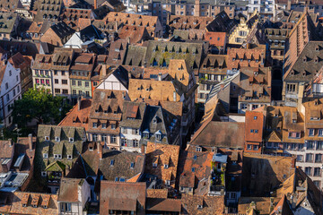 Strasbourg Old Town Houses From Above