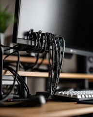 Cable Management PC Setup: Organized Desk Workspace