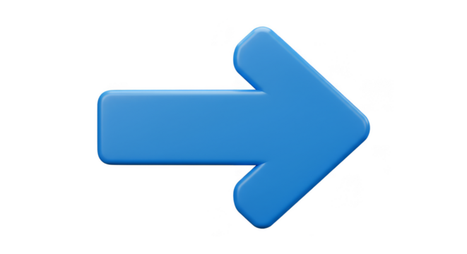 3D Blue Right Arrow Shows Direction Navigation Pointer Sign - Powered by Adobe