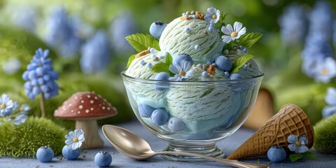 National Ice Cream Day celebration in a fairy village