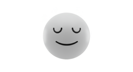 3d Illustration of Sleeping Emoji Happy Face Cartoon Expression